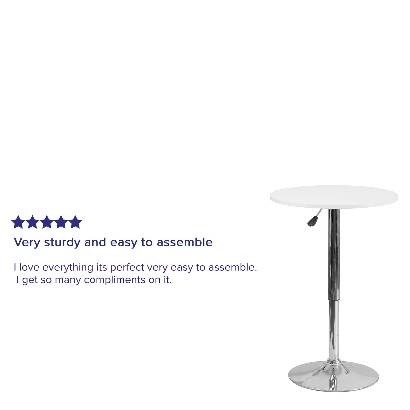 Emma and Oliver 23.75&#x27;&#x27; Round Adjustable Height Wood Table (Adjustable Range 26.25&#x27;&#x27; - 35.75&#x27;&#x27;)