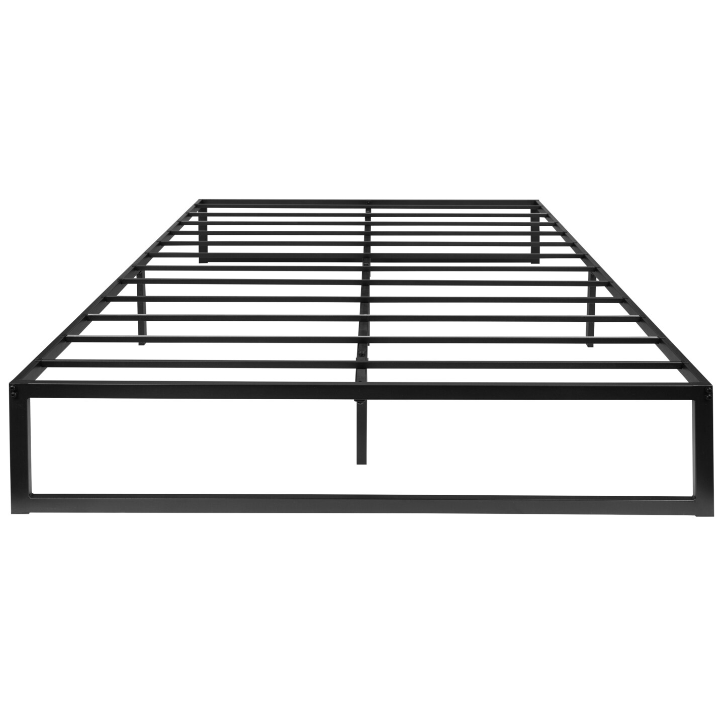 Emma and Oliver 14&#x22; Metal Platform Bed with Steel Slat Support and 12.5&#x22; of Underbed Storage - No Box Spring or Foundation Required