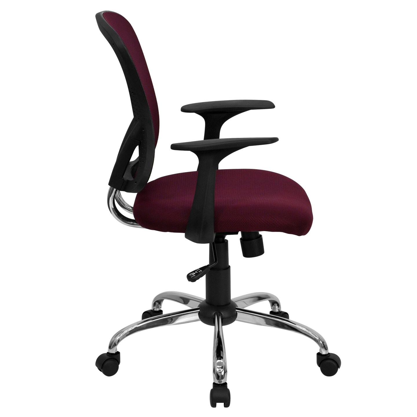 Emma and Oliver Mid-Back Mesh Swivel Task Office Chair with Chrome Base and Arms