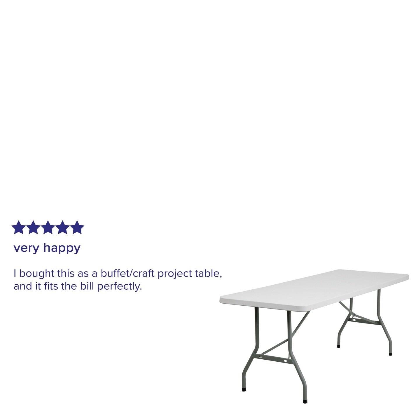 Emma and Oliver 6-Foot Plastic Folding Table