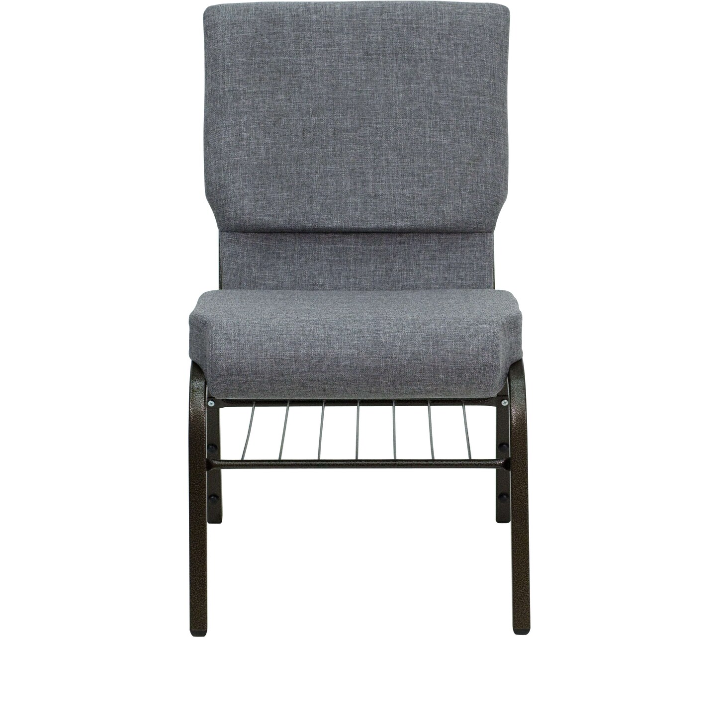 Emma and Oliver 18.5&#x22;W Church/Reception Guest Chair with Book Rack