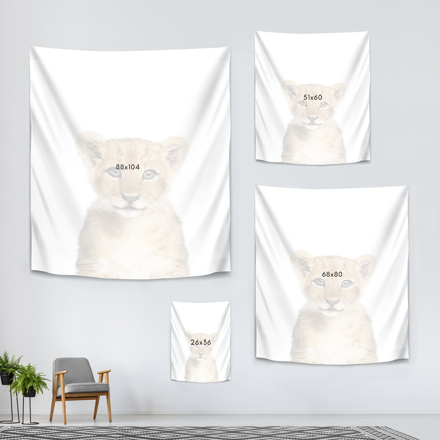Baby Lion by Sisi and Seb  Wall Tapestry - Americanflat