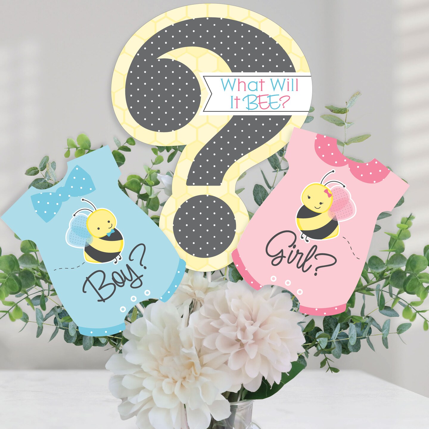 Big Dot of Happiness What Will It Bee Gender Reveal Centerpiece