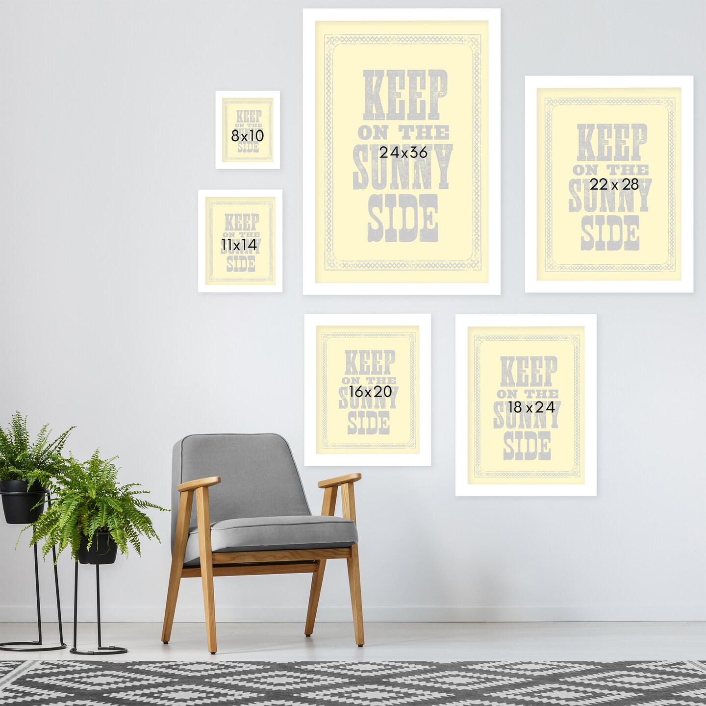 Keep On The Sunny Side by Motivated Type Frame  - Americanflat