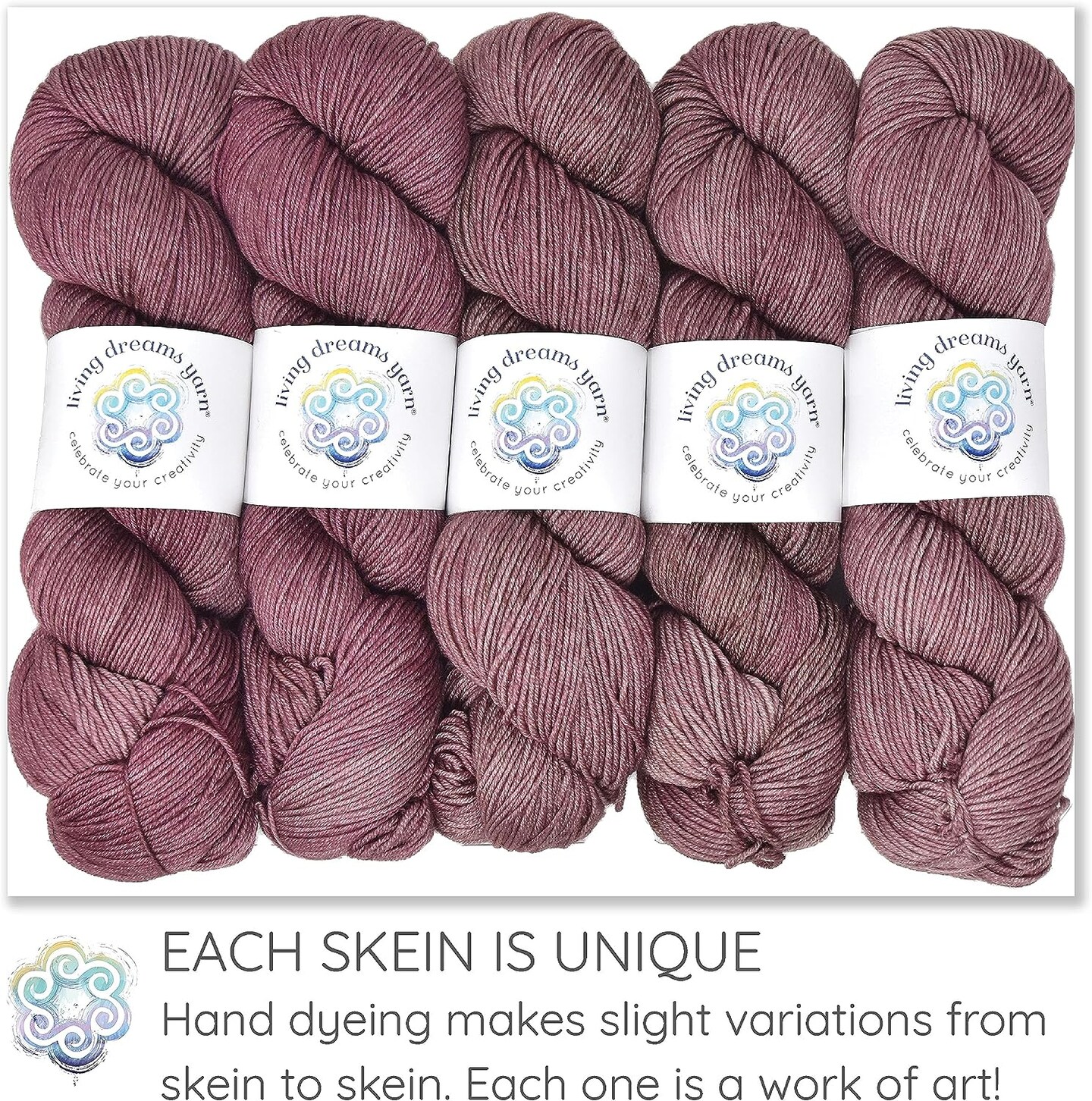 Living Dreams Yarn Galilea: Colorful Superwash Merino Sock Yarn. Super Soft and Strong. Hand Dyed to Perfection