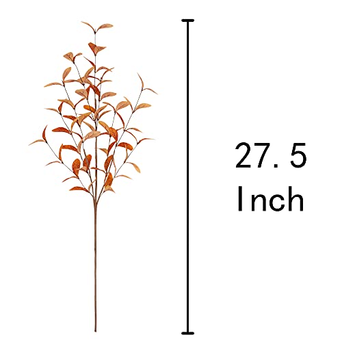 6 Pcs Artificial Eucalyptus Stems Fall Eucalyptus Leaves Fall Decorations with Fall Leaves for Office and Home Artificial Plants for Floral Arrangement