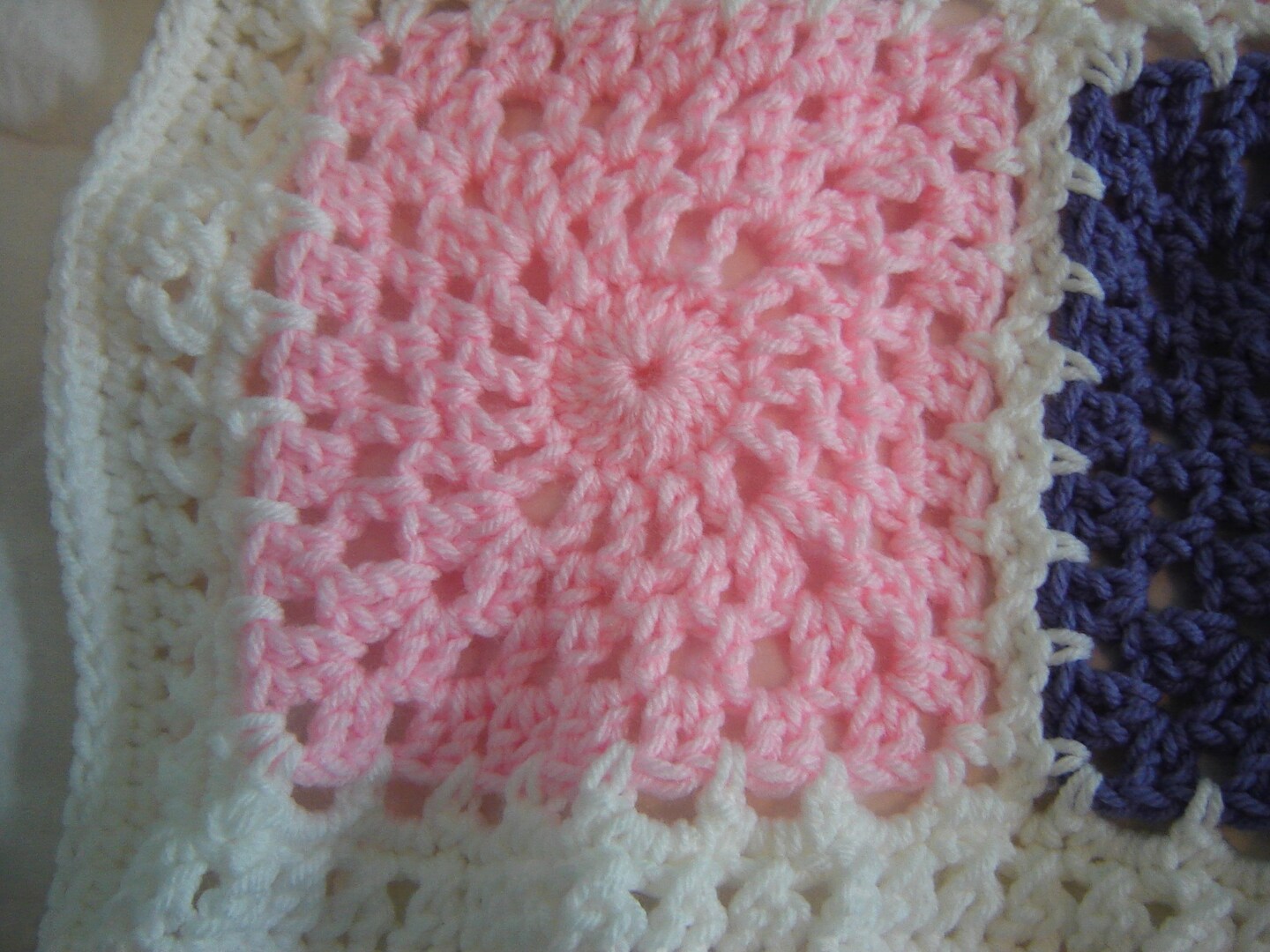 Pink and purple online crochet blanket