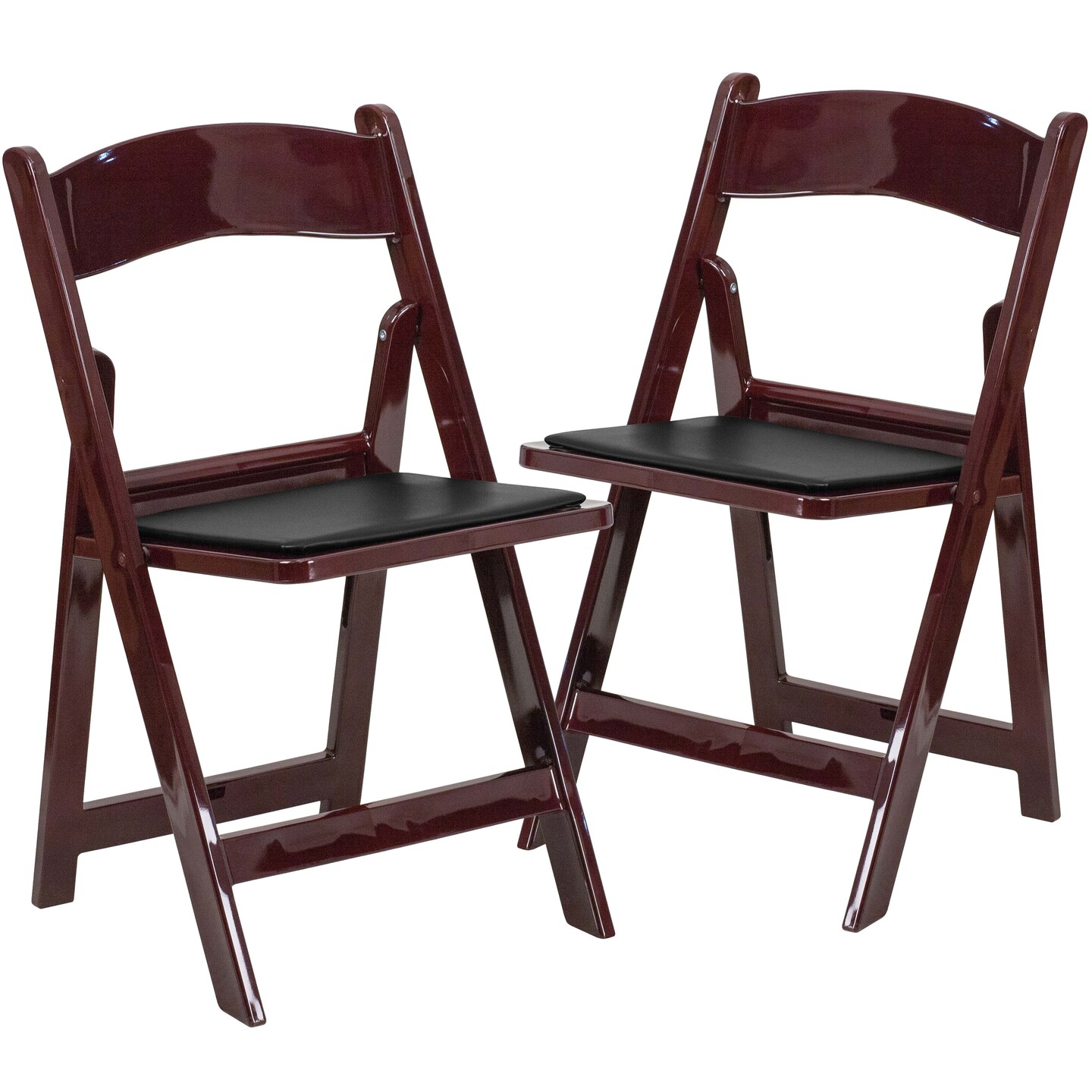 Emma and Oliver Folding Chair - Resin– 2 Pack 800LB Weight Capacity Event Chair