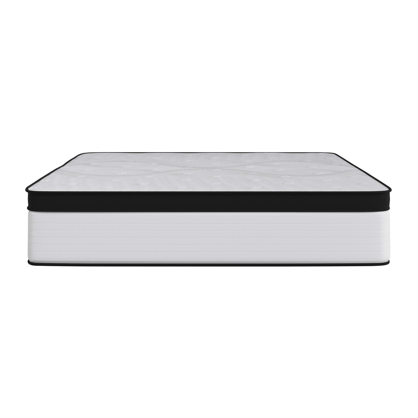 Merrick Lane Hulen 12 Inch Extra Firm Hybrid Pocket Spring &#x26; CertiPUR-US Certified Foam Mattress in a Box