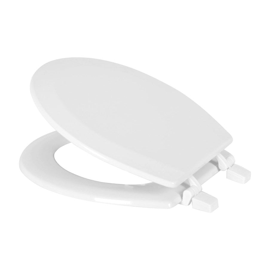 J&#x26;V Textiles Round Wooden Toilet Seat With Beveled Edge