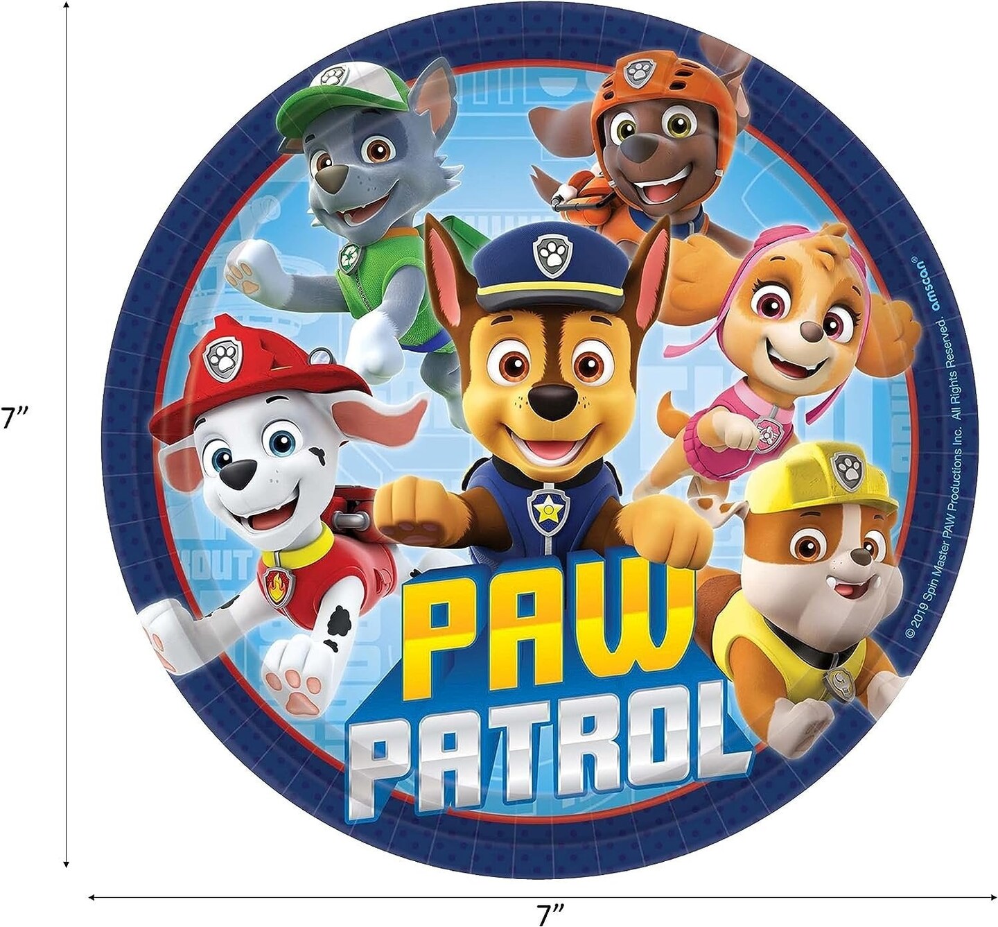 Paw patrol plastic plates hotsell