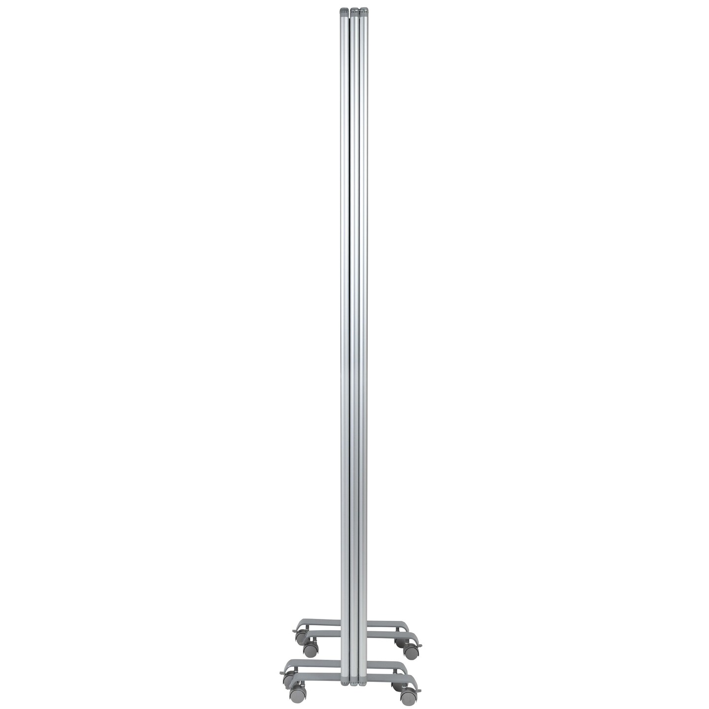 Emma and Oliver Mobile Magnetic Whiteboard 3 Section Partition with Locking Casters, 72&#x22;H x 24&#x22;W