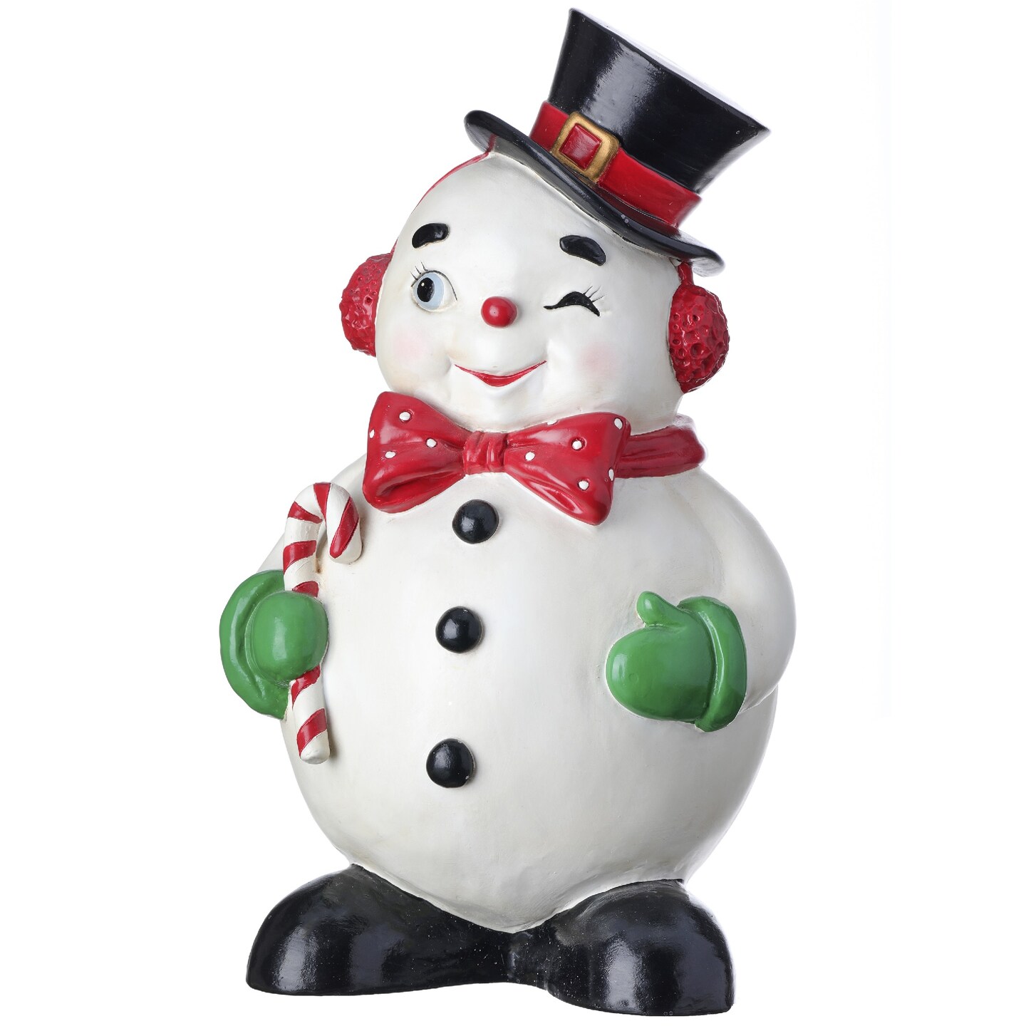 Contemporary Home Living 12" Winking Snowman Tabletop Christmas Figurine