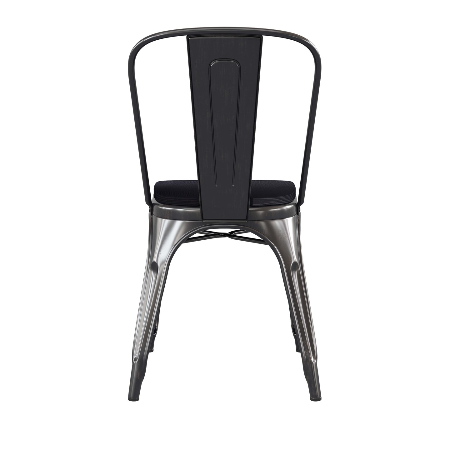 Emma and Oliver Perth Metal Stacking Dining Chairs with Poly Resin Seats for Indoor/Outdoor Use