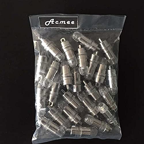 Non-Blinking Water Proof LED Mini Light Light up Paper Lanterns,Balloons,or Vase for Birthday Party or Wedding Decoration (Blue, Pack of 24)