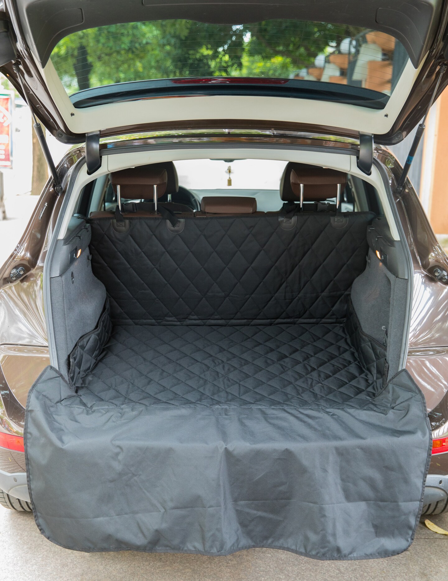 SUV Pet Cargo Liner Trunk Cover Waterproof Non-Slip Washable Material, Extra Long Size Universal Fit with Bumper Flap 80&#x201D; x 52&#x201D; Protect Prevents Scratches Marks &#x26; Spills