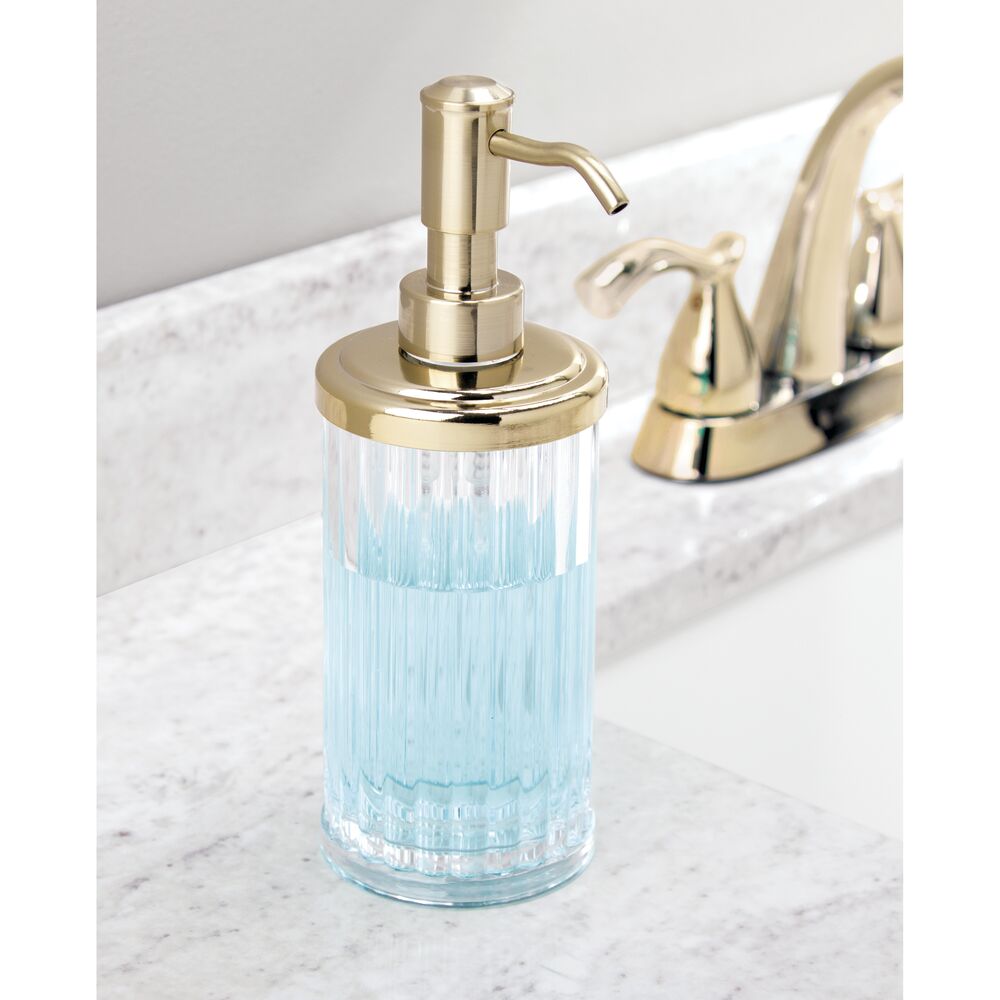 mDesign Fluted Refillable Liquid Soap Dispenser Pump Michaels