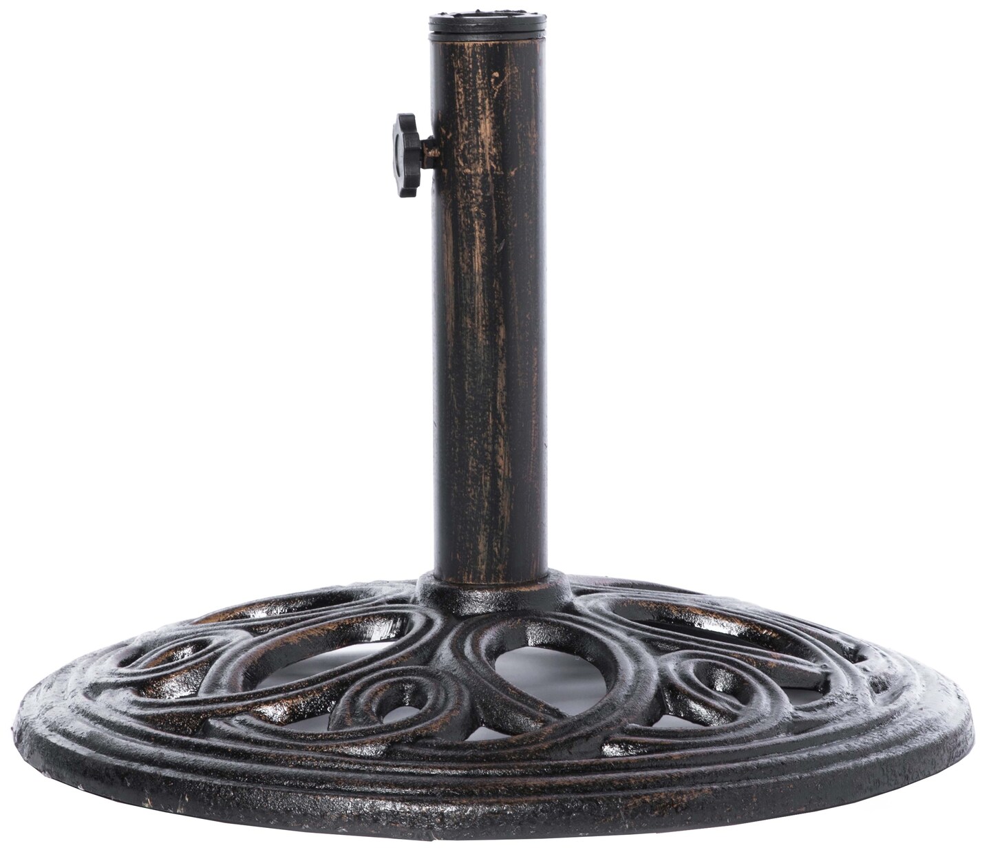 Decorative Cast Iron Patio Umbrella Base, 24 lbs Round