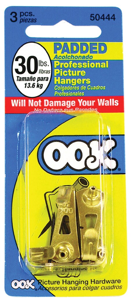 Ook Padded Classic Professional Picture Hangers, 30 Lbs., 2/Pkg.