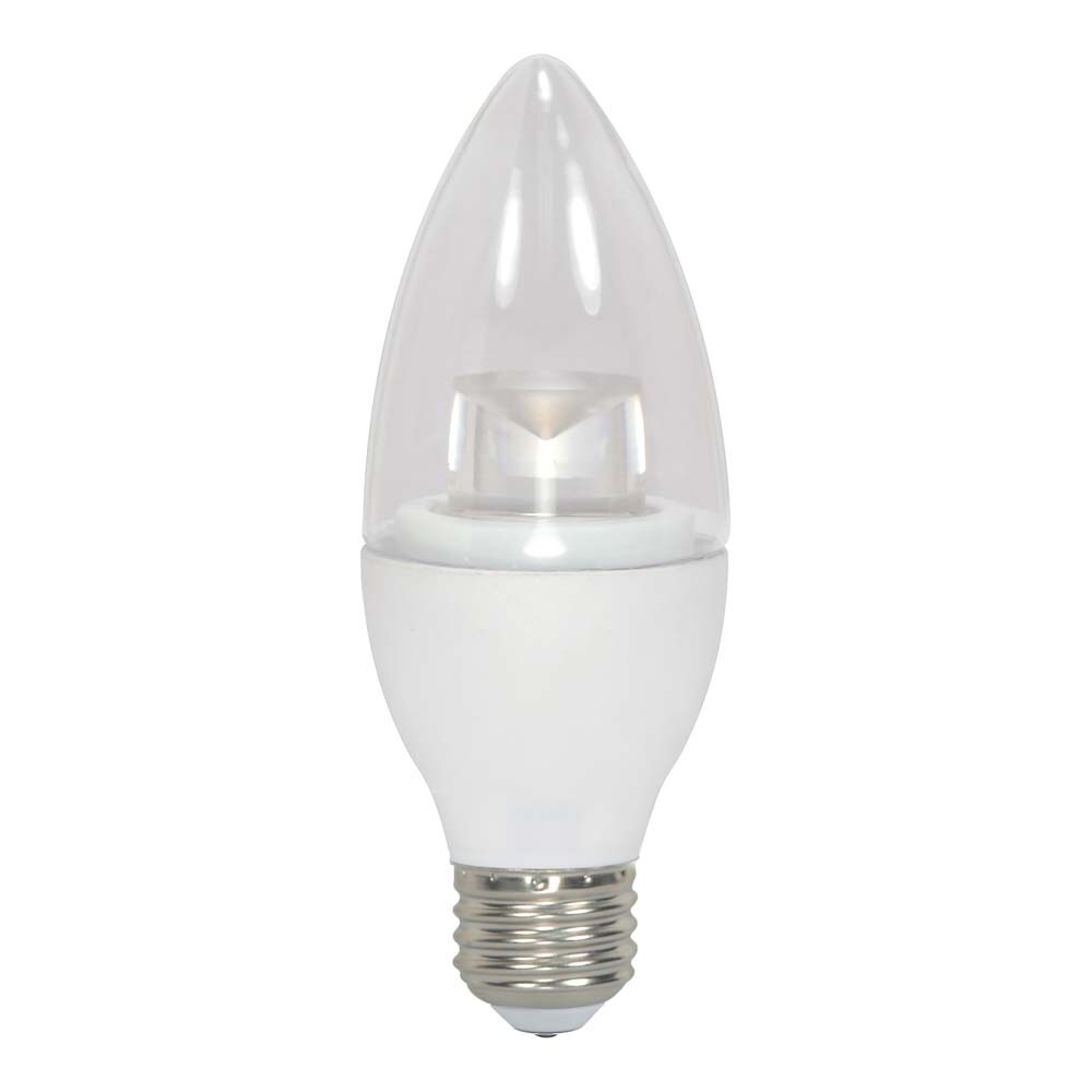 Satco 3.5w 120v B11 LED Clear 300Lm 2700k Warm White E26 Base Dimmable Bulb