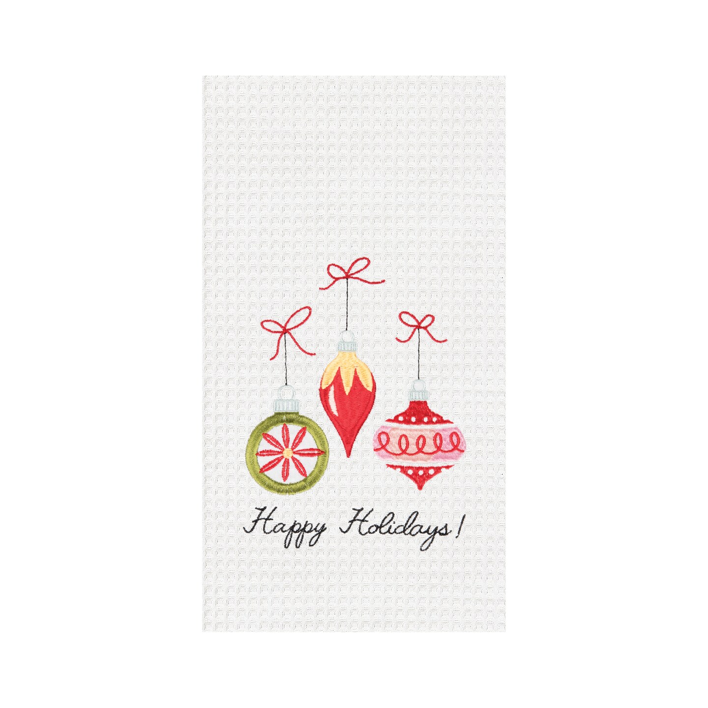 Happy Holidays Christmas Kitchen Tea Towel 