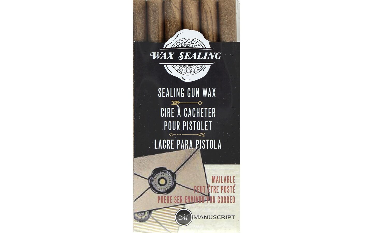Manuscript Wax Sealing Gun Wax 6pc Gold