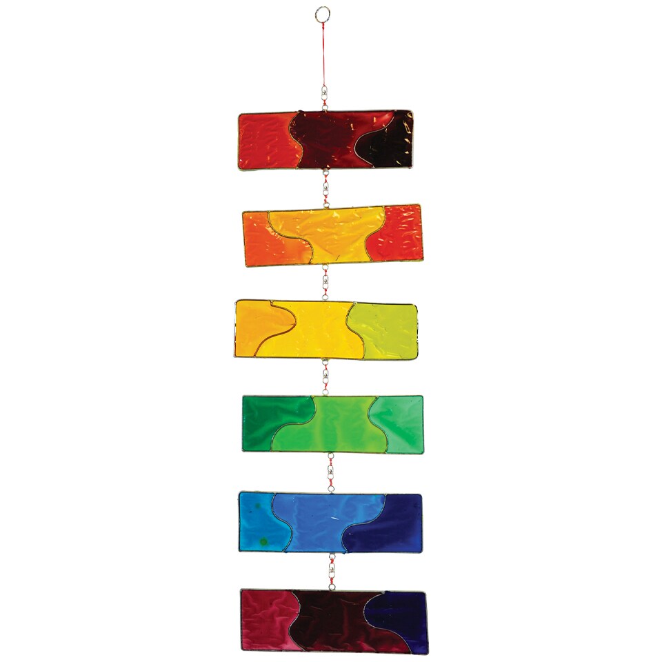 In the Breeze 7021 &#x2014; Rainbow Block Resin Hanging Mobile
