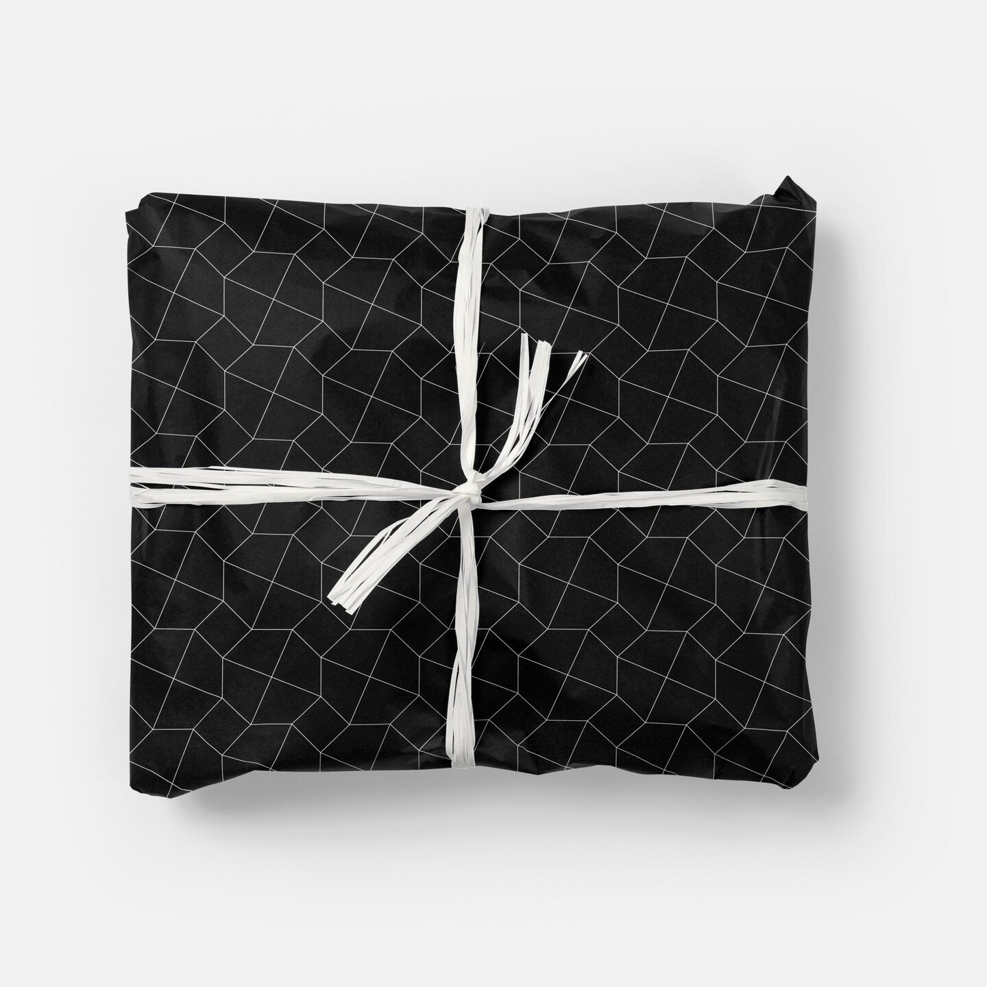 Matte Black Wrapping Paper Sheets