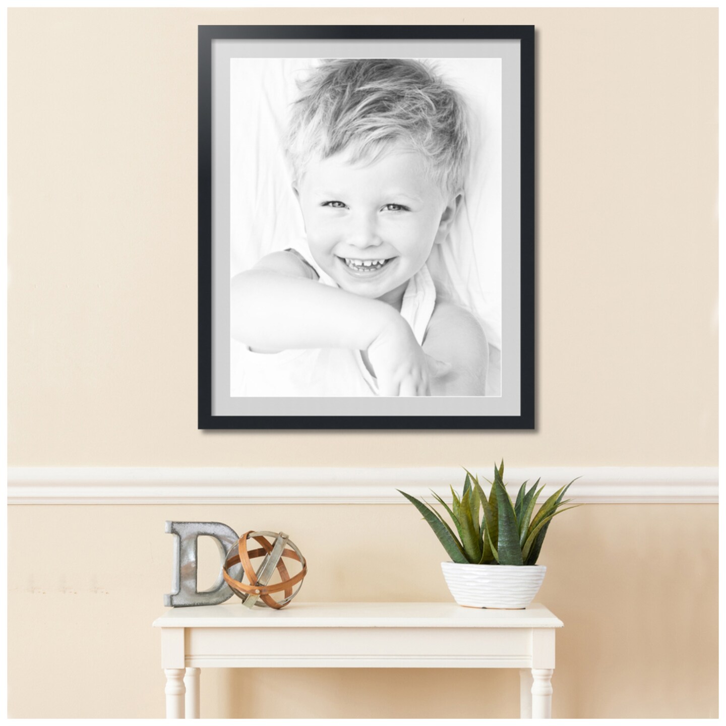 ArtToFrames 28x34&#x22; Matted Picture Frame with 24x30&#x22; Single Mat Photo Opening Framed in 1.25&#x22; Black and 2&#x22; Mat (FWM-3926-28x34)
