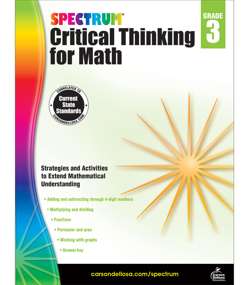 Spectrum Grade 3 Critical Thinking Math Workbook, Ages 8 to 9, Critical ...