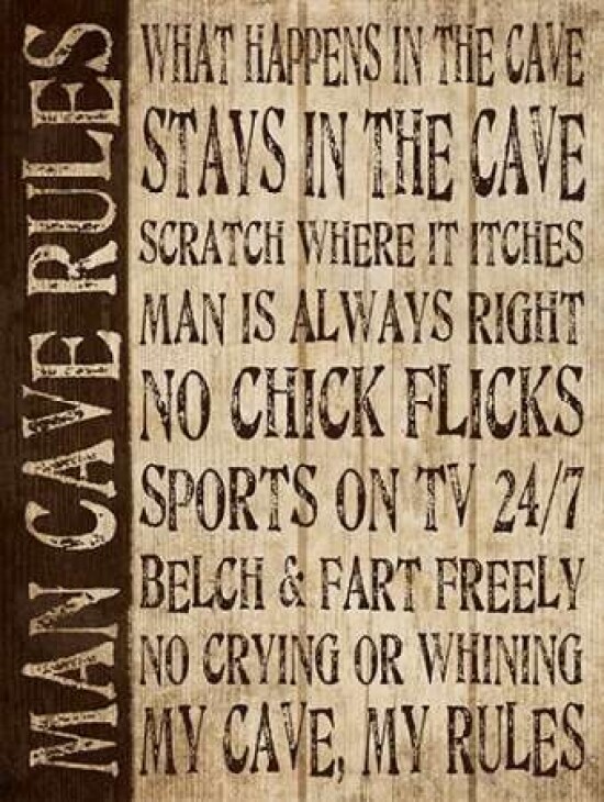 Man Cave Rules Poster Print by N Harbick - Item # VARPDXHRB197