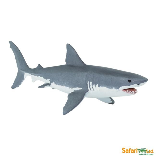 Safari 200729 Great White Shark Figurine, Multi Color