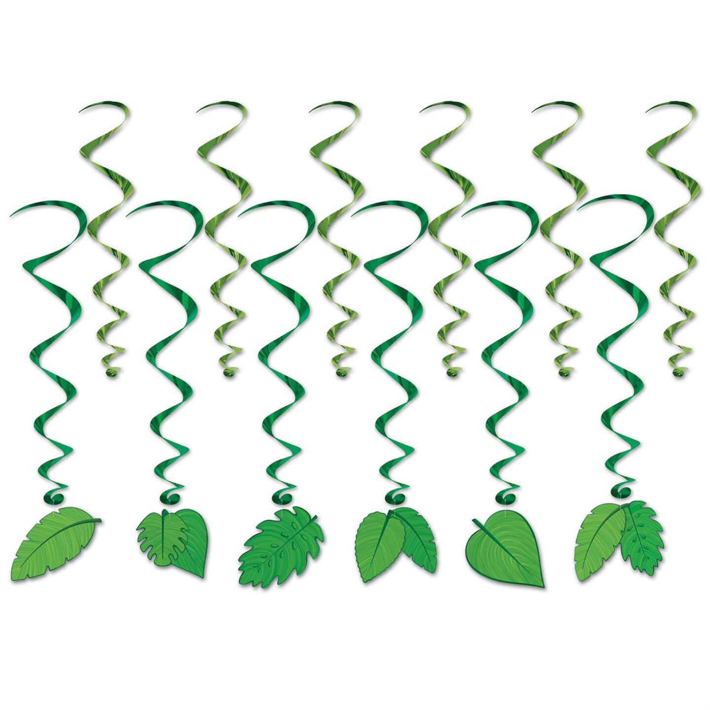 Tropical Leaves Whirls, (Pack of 6)