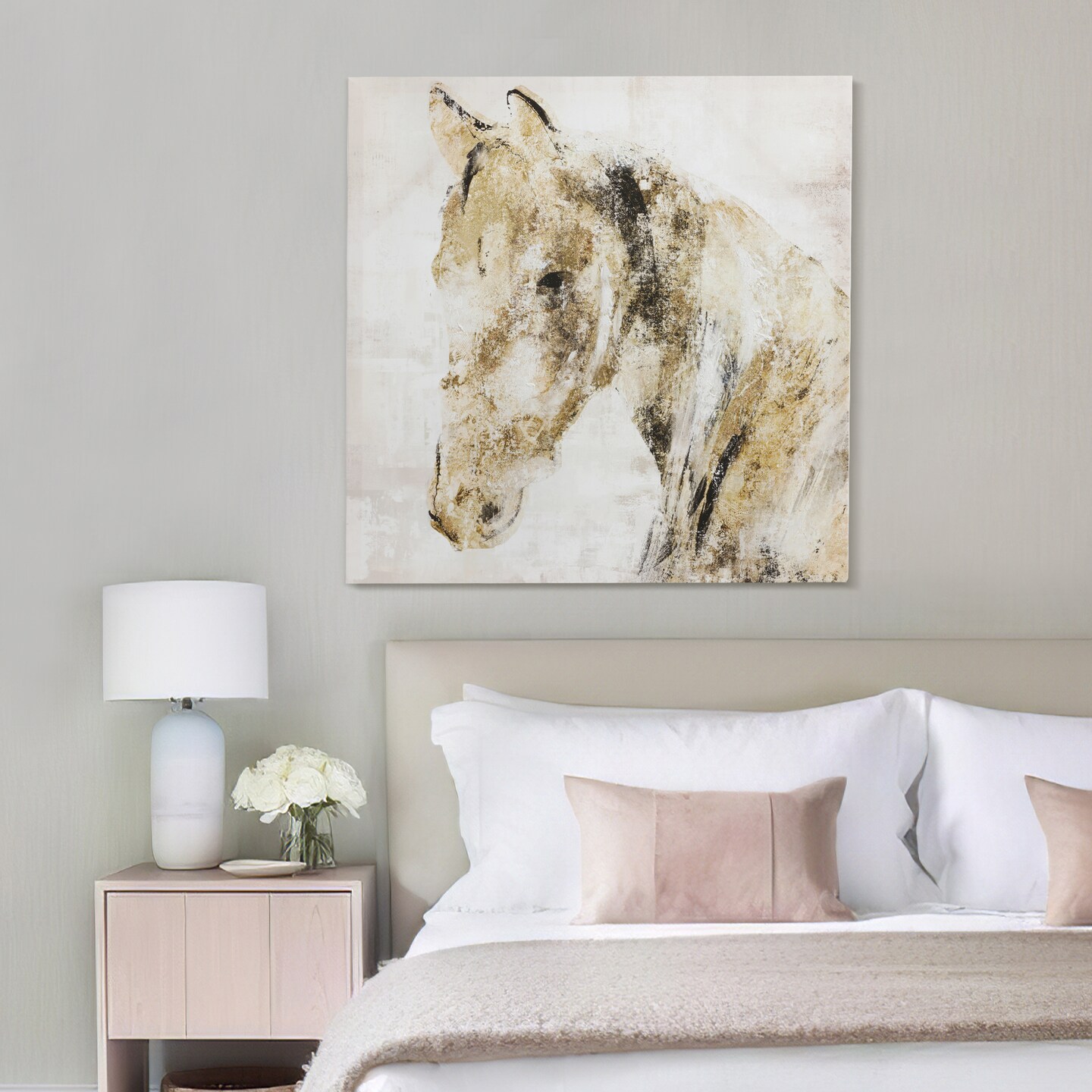 24&#x22;x24&#x22; Horse Pictures Wall Decor Canvas Wall Art 3 Piece Framed Wall Art