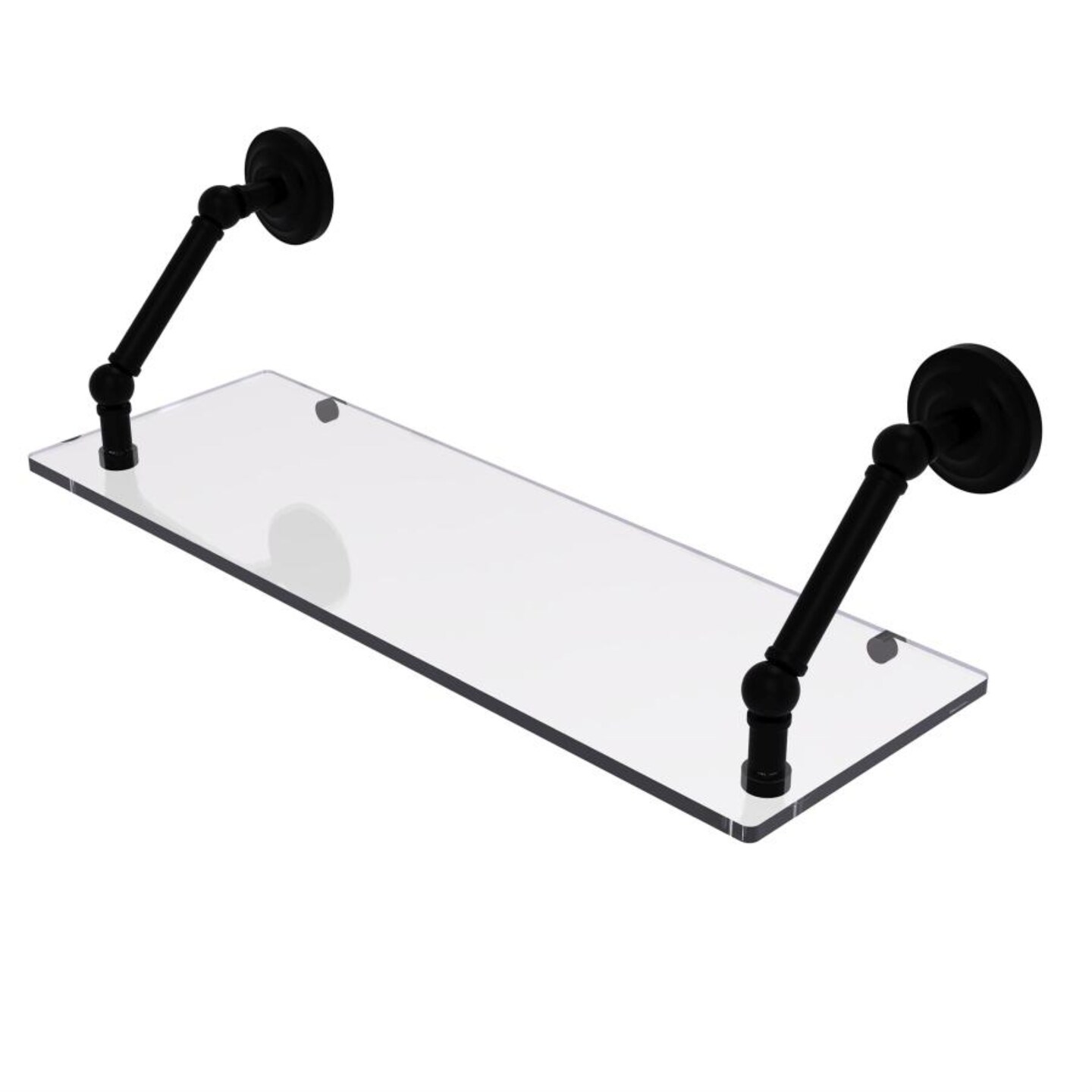 Prestige Que New Collection 24 Inch Floating Glass Shelf PQN124BKM