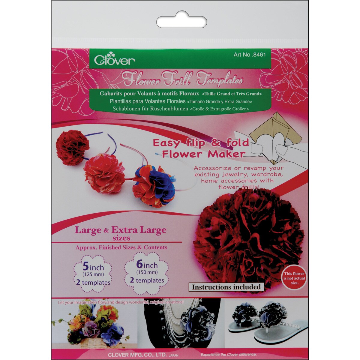 Clover Flower Frill Templates-Large &#x26; Extra Large