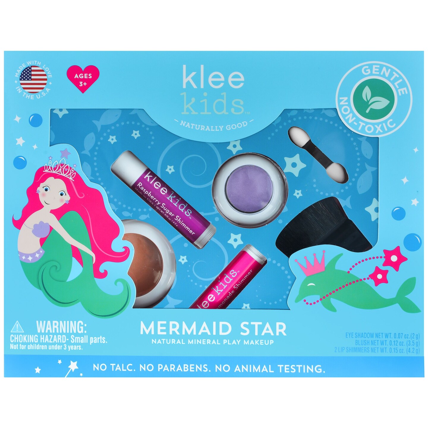 Klee Naturals Mermaid Star 4-PC Natural Play Makeup Kit