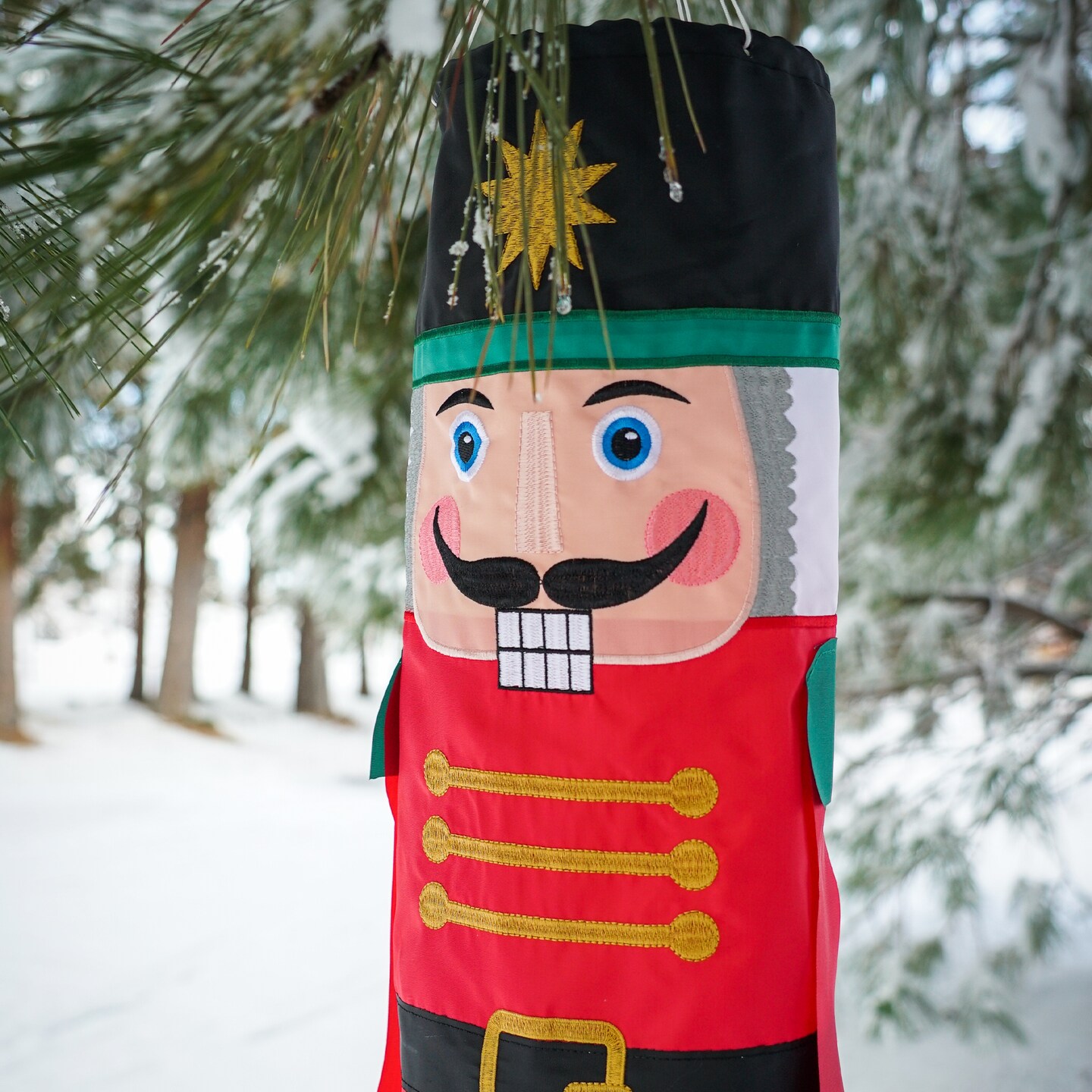 In the Breeze 5061 Nutcracker 40 Inch Breeze Buddy Windsock - Hanging Christmas Decoration - Outdoor Holiday D&#xE9;cor