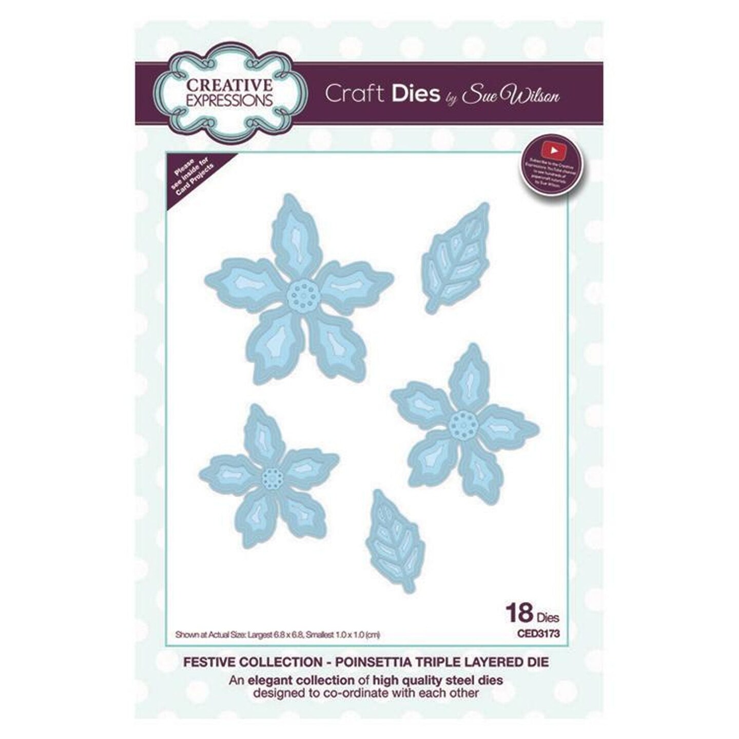 Creative Expressions Festive Collection Poinsettia Triple Layered die ...