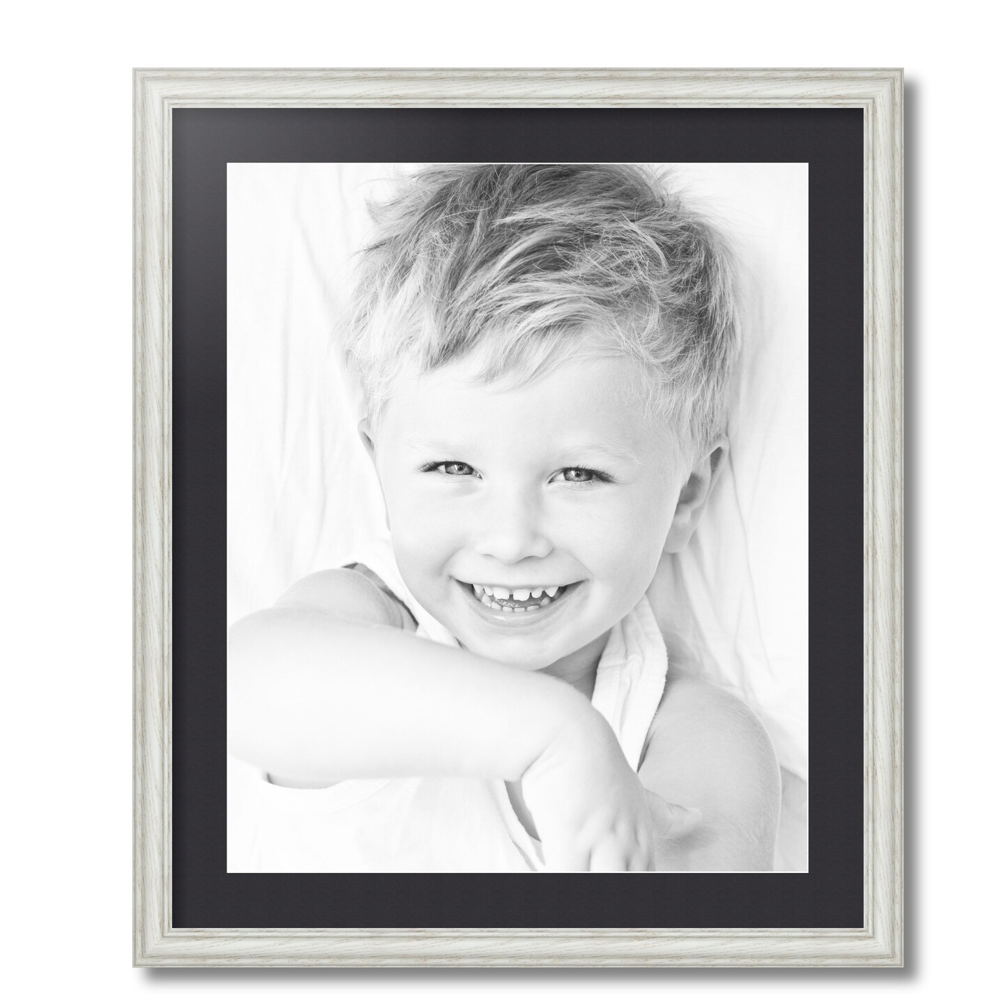 ArtToFrames 22x26" Matted Picture Frame with 18x22" Single Mat Photo Opening Framed in 1.25" White and 2" Mat (FWM-4098-22x26)