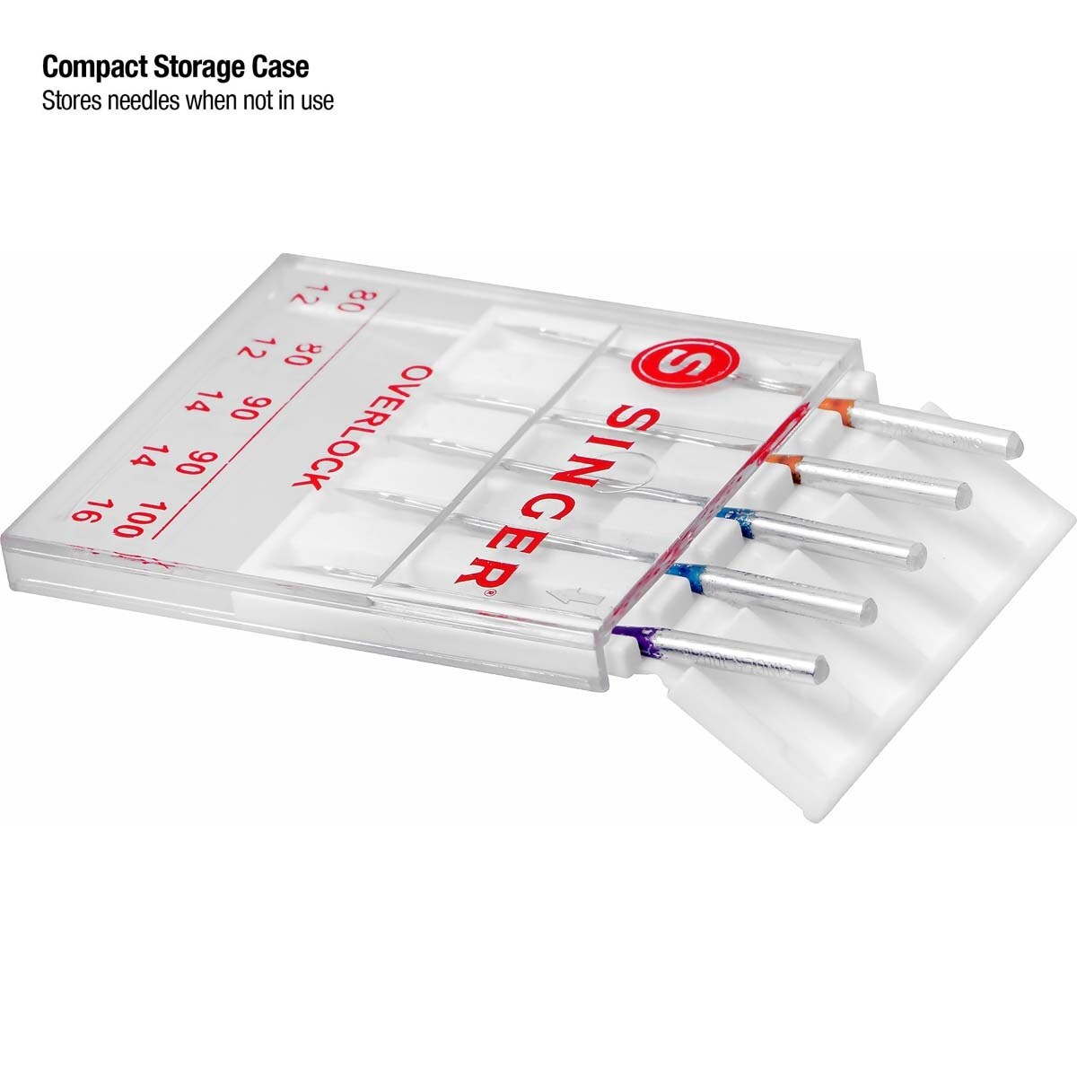 SINGER Universal Regular Point Overlock Machine Needles-Sizes 11/80 (2), 14/90 (2) & 16/100 (1)