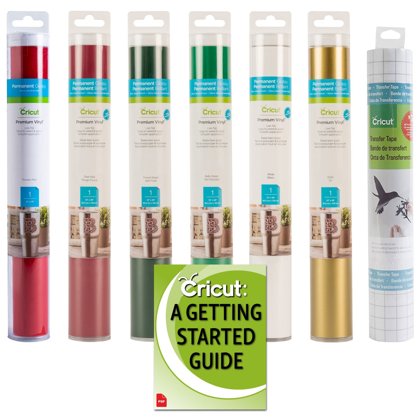 Cricut Premium Permanent Vinyl Christmas Colors Bundle