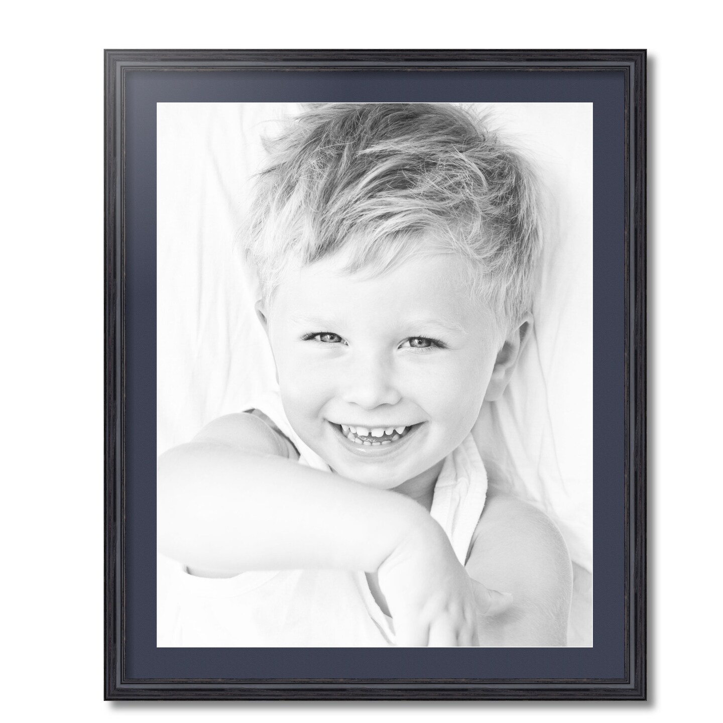ArtToFrames 28x34&#x22; Matted Picture Frame with 24x30&#x22; Single Mat Photo Opening Framed in 1.25&#x22; Black and 2&#x22; Mat (FWM-4083-28x34)