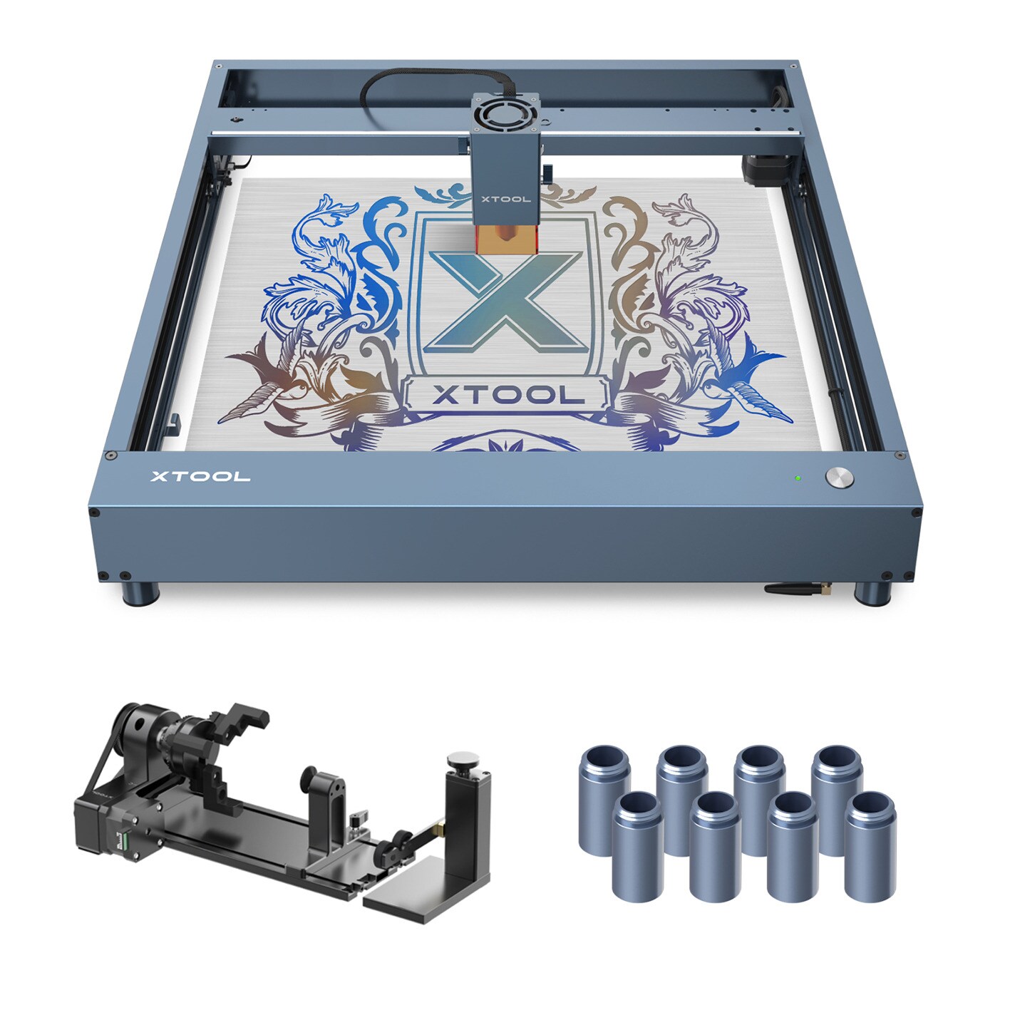 xTool D1 Pro 20W Upgraded Laser Engraver with RA2 Pro 4-in-1 Rotary
