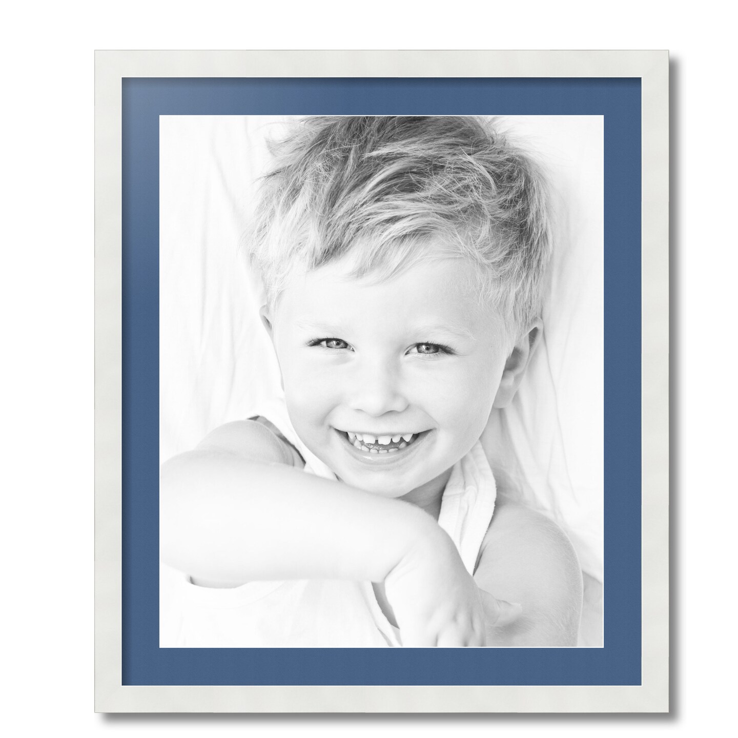 ArtToFrames 24x28" Matted Picture Frame with 20x24" Single Mat Photo Opening Framed in 1.25" White and 2" Mat (FWM-3966-24x28)