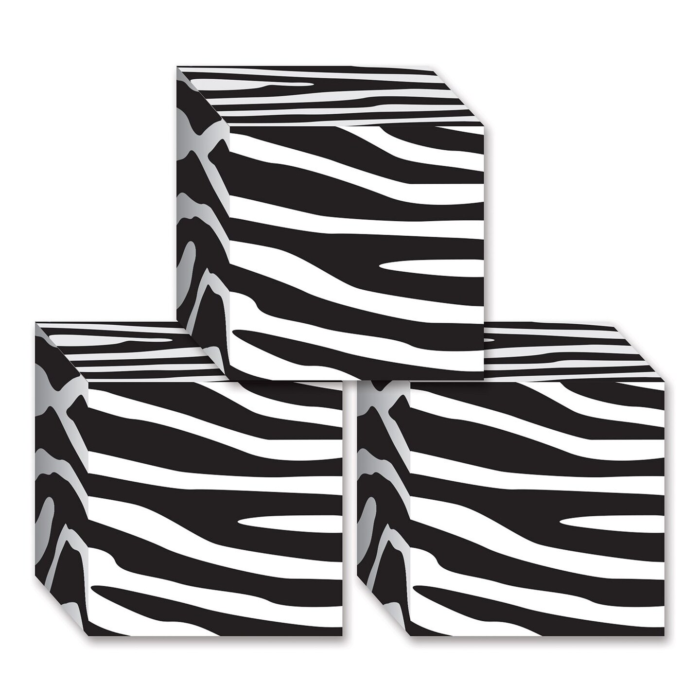 Stylish Zebra Print Favor Boxes - 12 Pack
