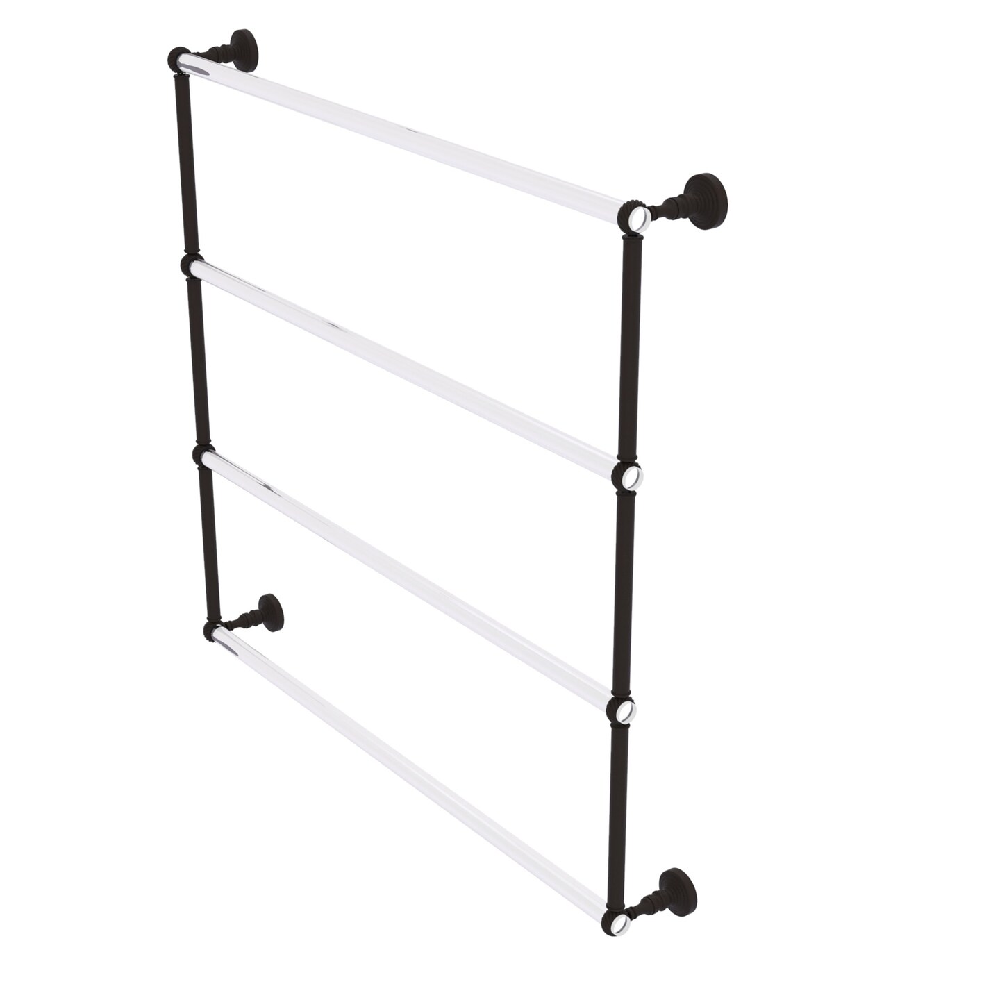 Pacific Grove Collection 4 Tier 36 Inch Ladder Towel Bar With Twisted Accents - Oil Rubbed Bronze