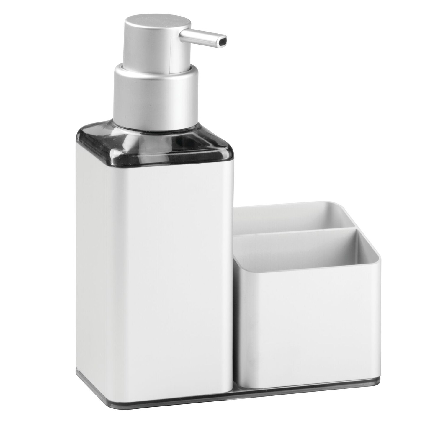 mDesign Liquid Hand Soap Dispenser Pump Caddy with Storage