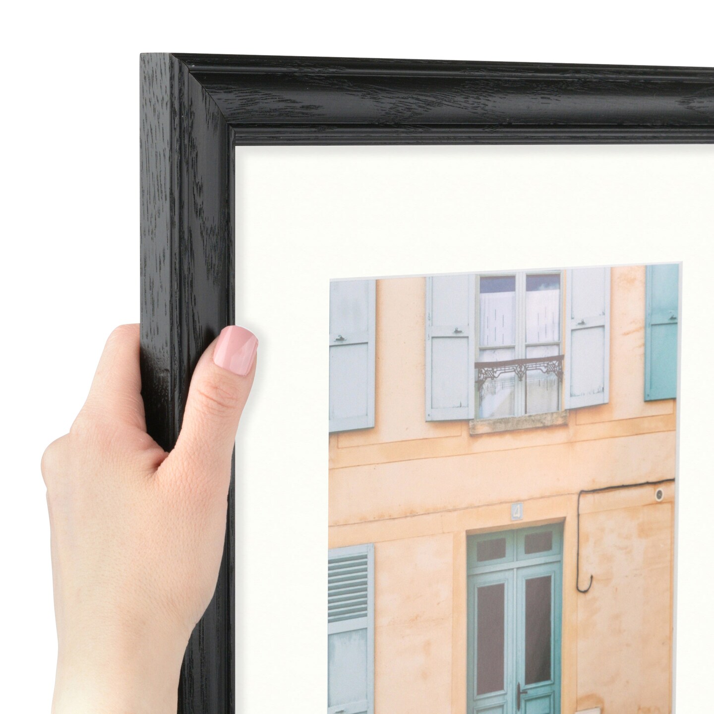 ArtToFrames 24x24" Matted Picture Frame with 20x20" Single Mat Photo Opening Framed in 1.25" Black and 2" Mat (FWM-4083-24x24)