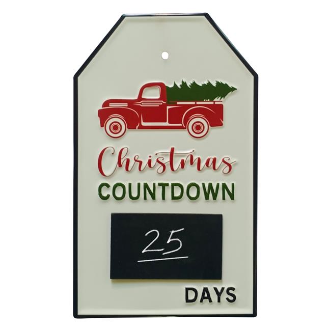 Northlight 34865405 13 in. Gift Tag Shaped Christmas Countdown